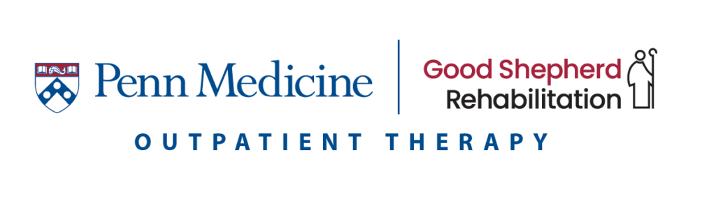 The logo for GSPP Rehabilitation's Penn Medicine | Good Shepherd Rehabilitation Outpatient Therapy