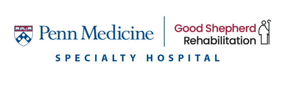 The logo for GSPP Rehabilitation's Penn Medicine | Good Shepherd Rehabilitation Specialty Hospital